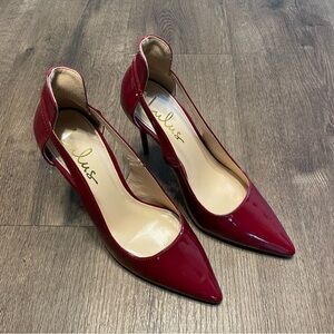 Lulus Vanna Oxblood Patent Pointed-Toe Pumps Size 7.5